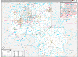 Canton-Massillon Metro Area Wall Map Premium Style 2026